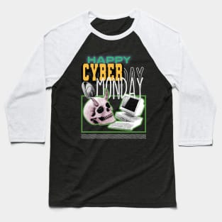 Happy Cyber Monday Retro Style Baseball T-Shirt